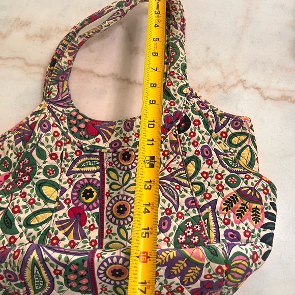 Vera Bradley Carson Floral Shoulder Bag Matching Wallet and Kiss Lock Coin Bag - Picture 10 of 15